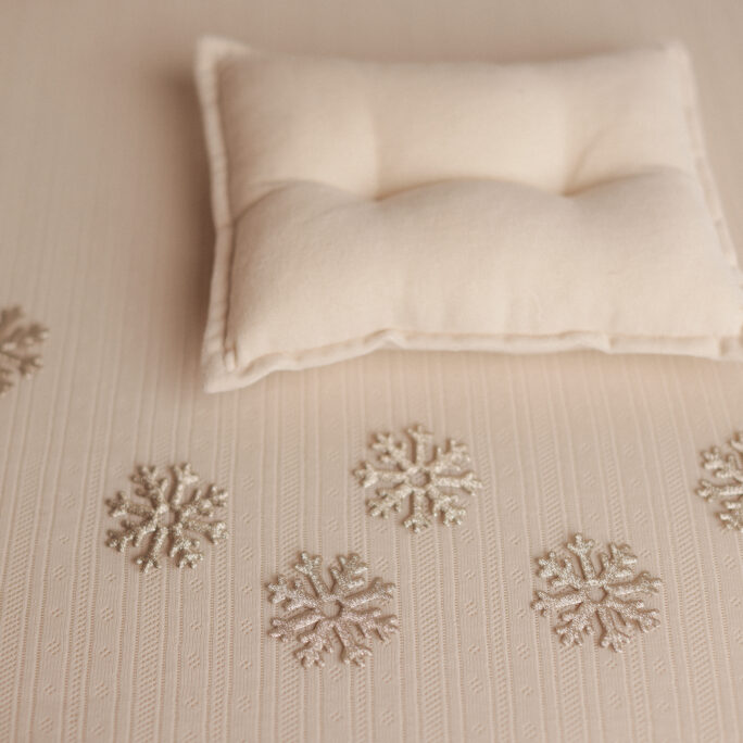 set of 6 SILVER snow flakes
