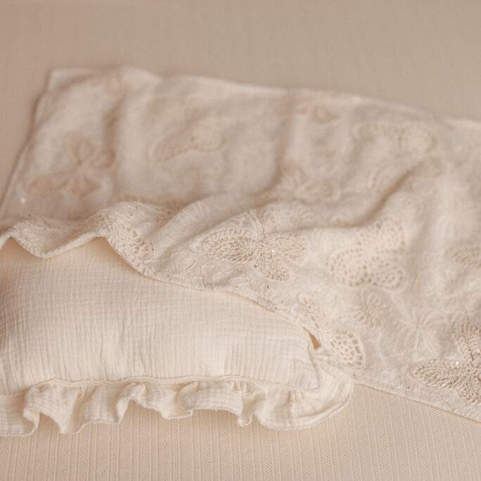 luxe LIFESTYLE Pillow + Butterflies blanket