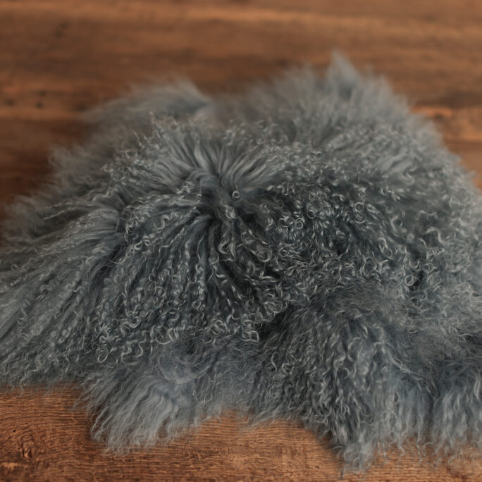 Medium curly fur - DUSTY BLUE